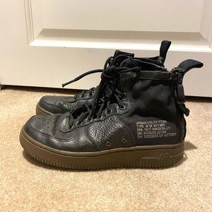 Nike Black Utility Air Force 1s